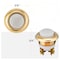 Newhouse Hardware Round Unlighted Wired Replacement Door Chime Push Button, Gold Rim with White Center FMB - alternate 3